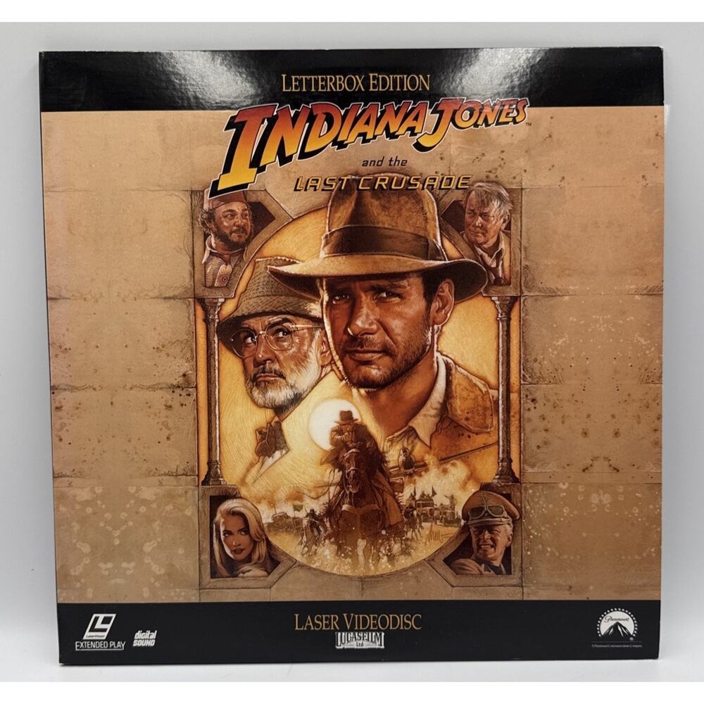 Indiana Jones and The Last Crusade Letterbox Edition Laser Disc 1990